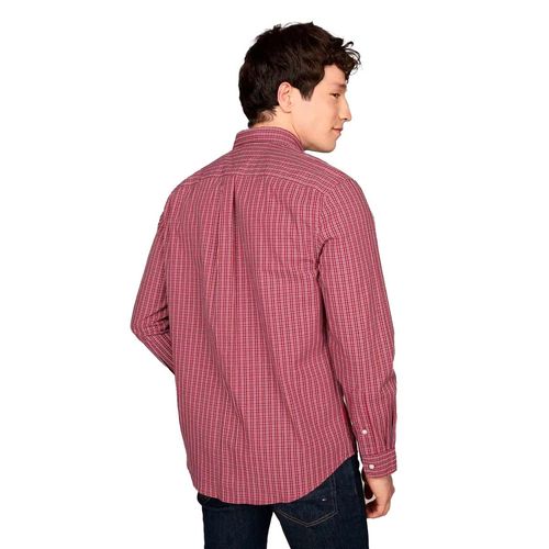 Camisa casual para caballero Tommy Hilfiger tinto mw0mw37552-0qj