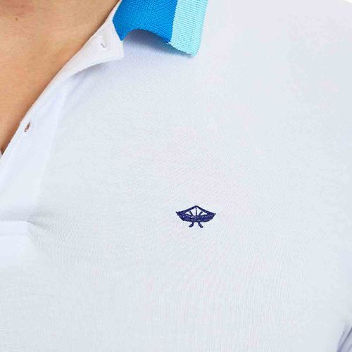 Playera tipo polo Porto Blanco blanco para caballero ple-2318