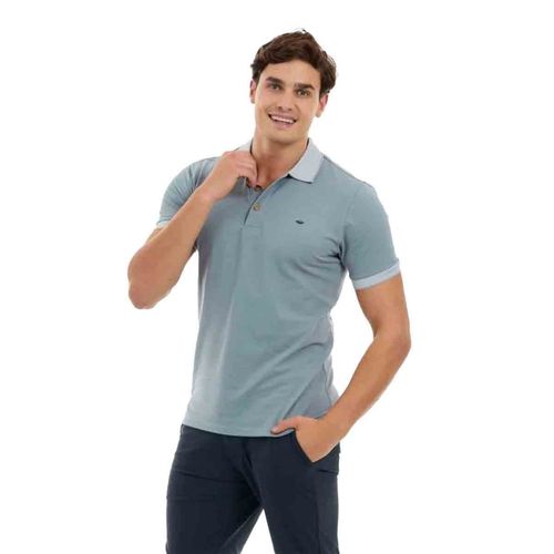 Playera tipo polo para caballero Porto Blanco gris pl-2470