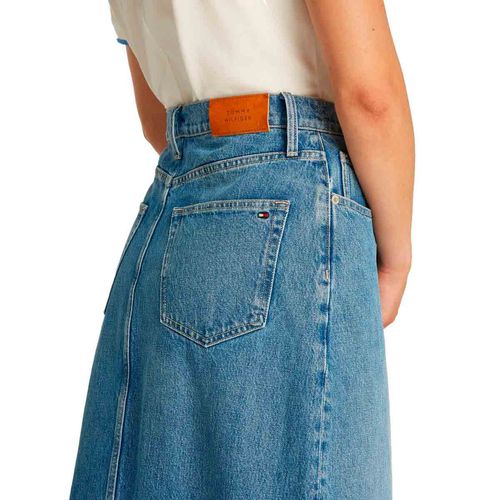Falda de mezclilla Tommy Hilfiger azul para dama ww0ww45501