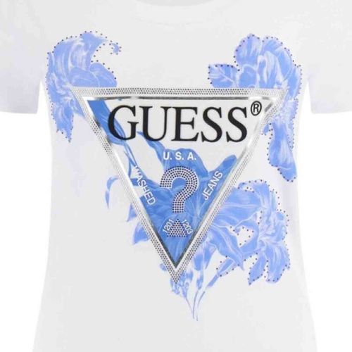 Playera casual para dama Guess blanco w5gi08j1314