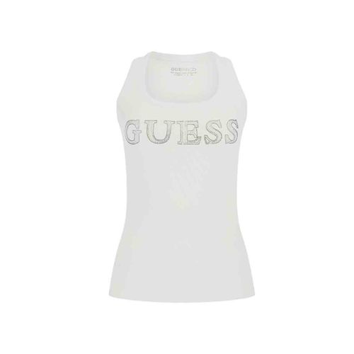 Playera casual para dama Guess blanco w5gp29ka0h1