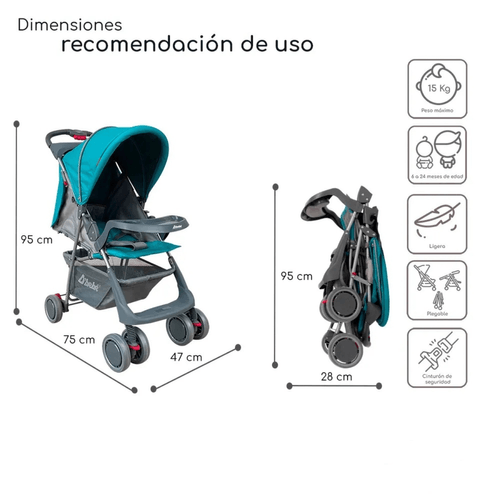 Carriola D'Bebe azul jade citi