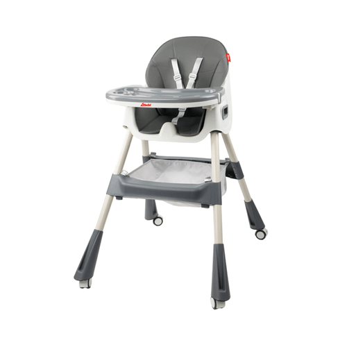 Silla alta D'Bebé 3 en 1 gris eat & rock