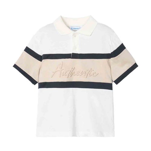 Playera tipo polo para niño Mayoral beige 3103