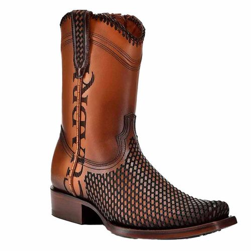 Bota vaquera para caballero Cuadra café 1J2YRS