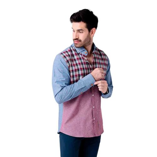 Camisa casual para caballero Porto Blanco multicolor e-2419