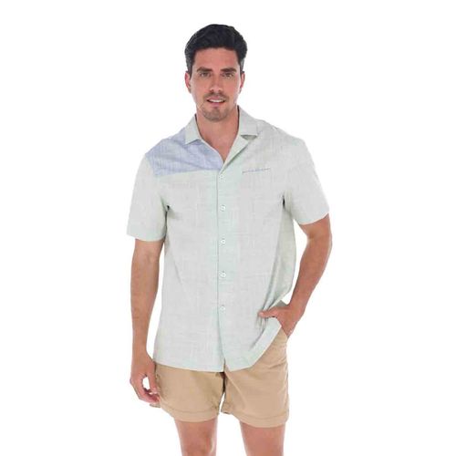 Camisa casual para caballero Porto Blanco verde cre-2285