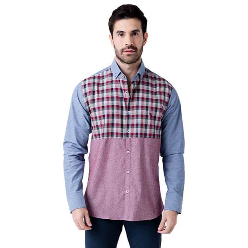Camisa casual para caballero Porto Blanco multicolor e-2419