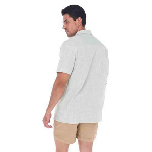 Camisa casual para caballero Porto Blanco verde cre-2285