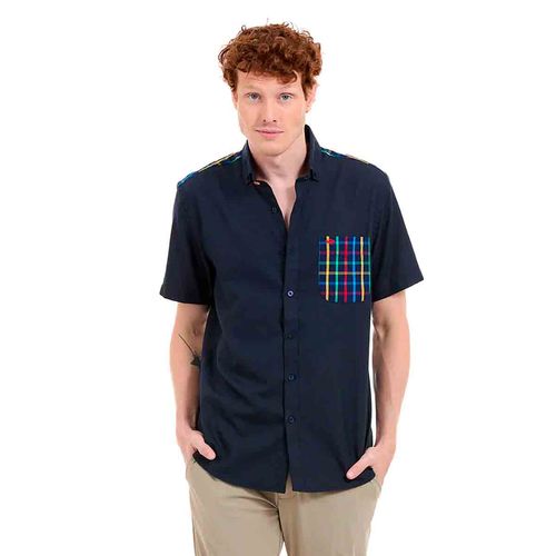 Camisa casual para caballero Porto Blanco marino mce-2300