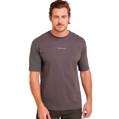 Playera casual para caballero Porto Blanco gris tlf-05