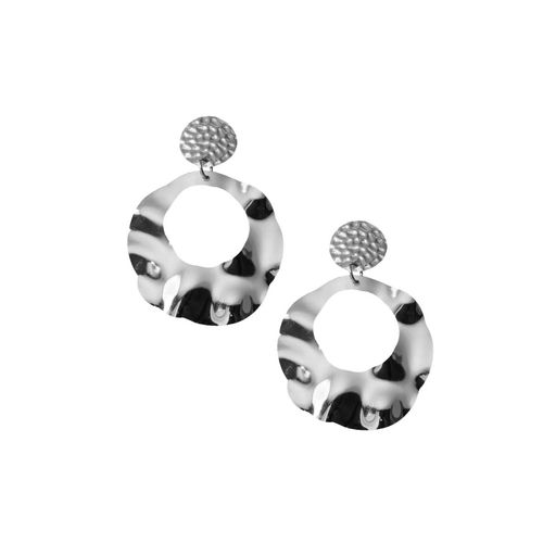 Aretes colgantes  Nuvi plateados ARE-626 P