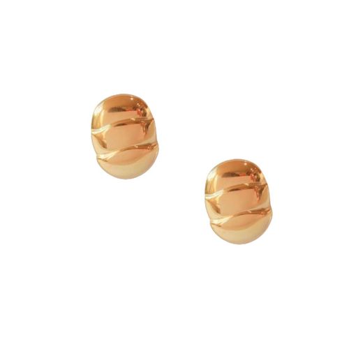 Aretes ovalados Nuvi dorado ARE-701 D