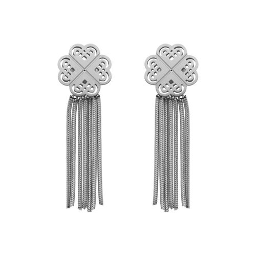 Aretes trébol Nuvi plateados ARN-218 P