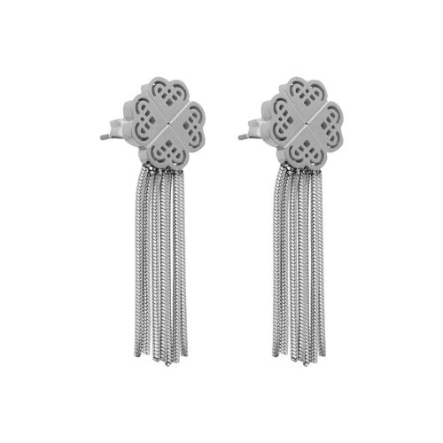 Aretes trébol Nuvi plateados ARN-218 P