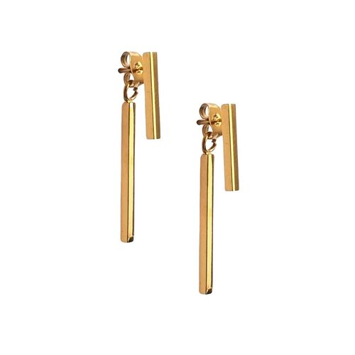 Aretes colgantes Nuvi dorados ARN-226 D