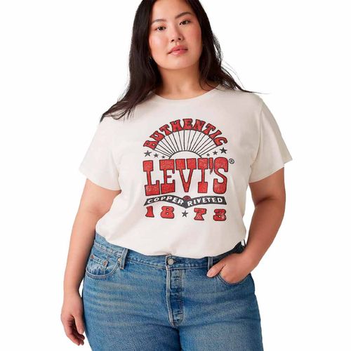 Playera casual para dama Levis Plus blanco 35790-0409