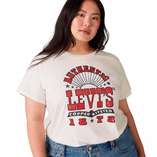 Playera casual para dama Levis Plus blanco 35790-0409