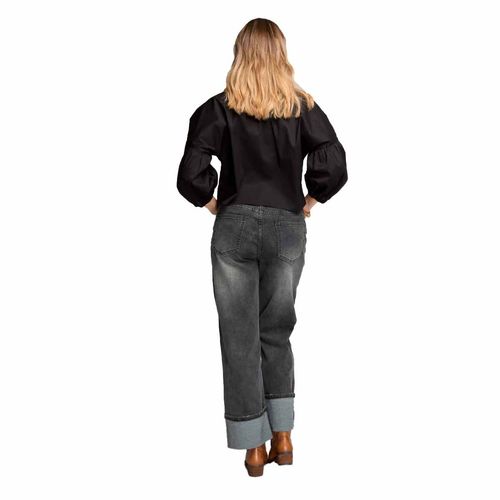 Pantalón de mezclilla Ferriano para dama negro pg00623