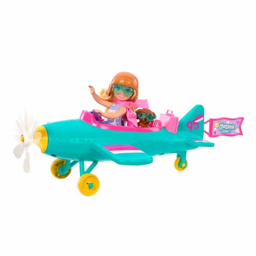 Muñeca Barbie Chelsea piloto de avión htk38