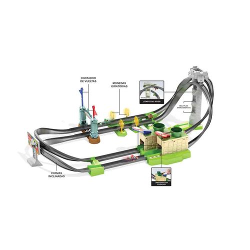 Armable Hot Wheels pista circuito largo ghk15