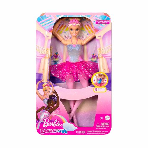 Muñeca Barbie bailariana luces brillantes hlc25