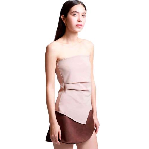 Blusa Lob beige para dama dbtt0124