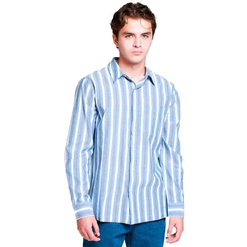Camisa Lob azul para caballero  cccn1359
