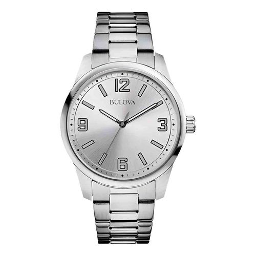Reloj Bulova para caballero plateado 96A154