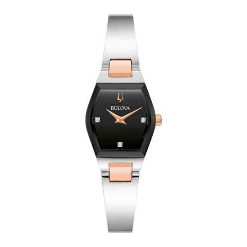 Reloj Bulova plateado para dama 98P216