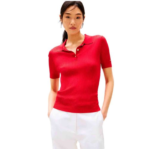 Playera polo Tommy Hilfiger para dama rojo ww0ww45511