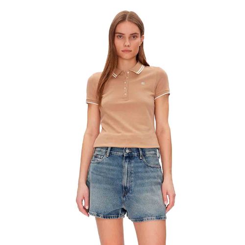 Playera polo Tommy Hilfiger para dama kaki ww0ww44517