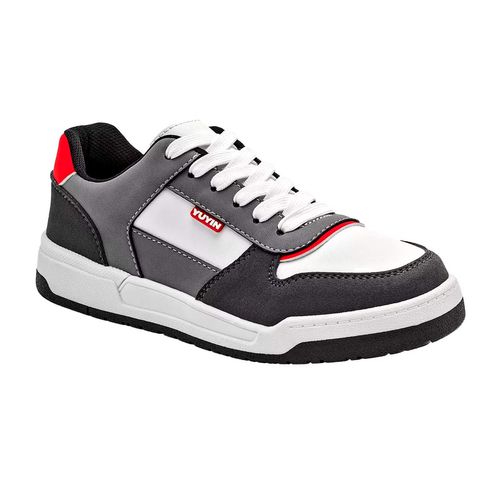 Tenis Yuyin casual juvenil gris 25031