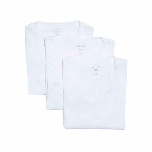 Set de playeras Nautica para caballero blanco n60310