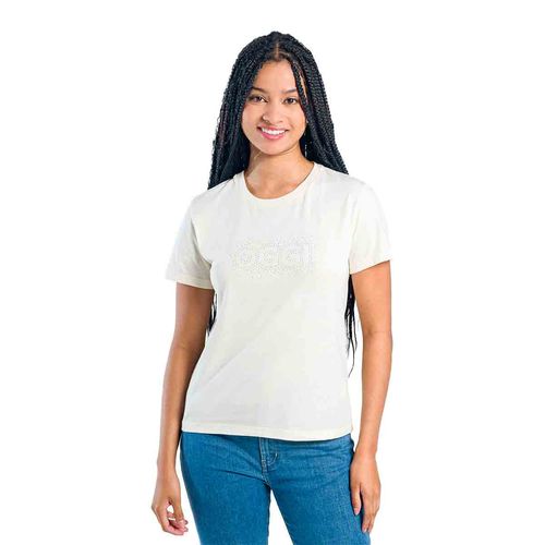 Playera Oggi Jeans beige para dama 2442406