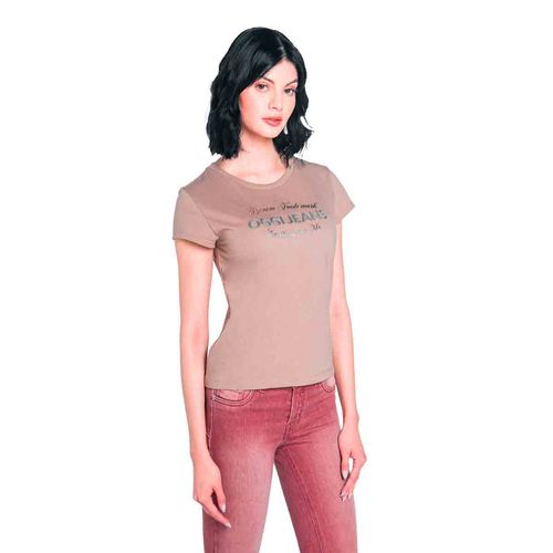 Playera Oggi Jeans beige para dama 2512400