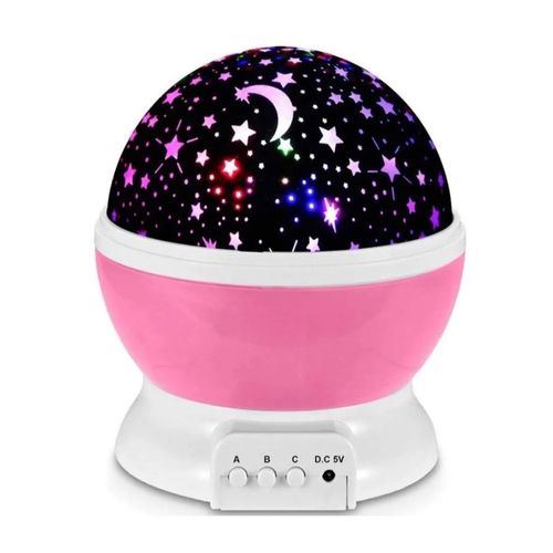 Lámpara y proyector infantil Gadgets & Fun estrellas rosa