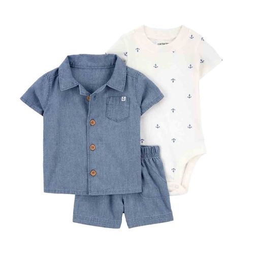Conjunto Carters azul para bebé 1s452310