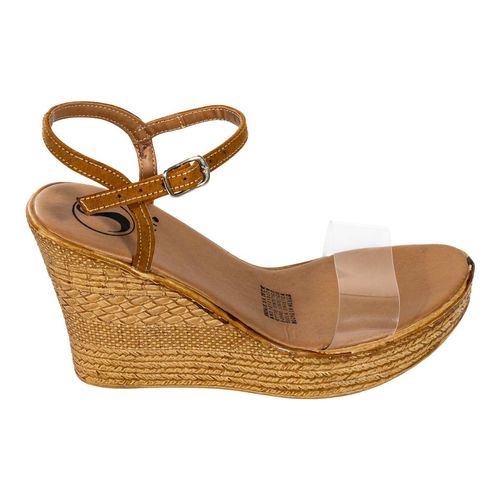 Sandalia casual con plataforma Sary café para dama 2183