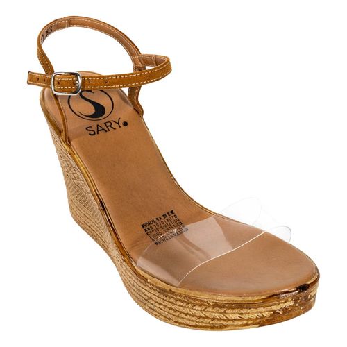 Sandalia casual con plataforma Sary café para dama 2183