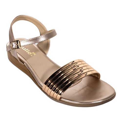 Sandalia casual Paulie oro para dama 1907