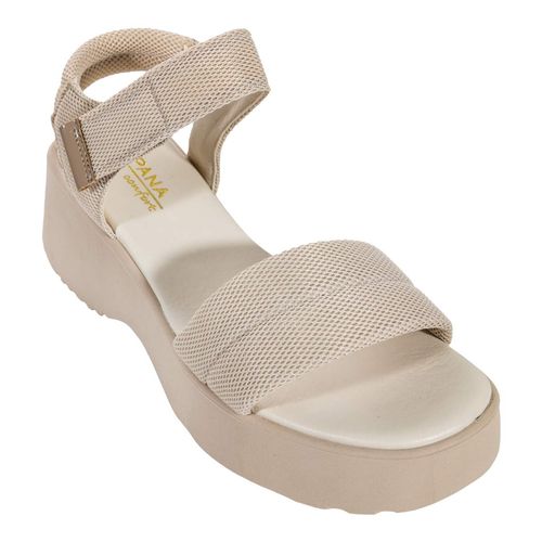 Sandalia casual Hispana marfil para dama 14204