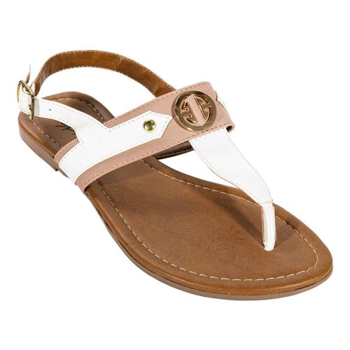 Sandalia de piso Split blanco para dama 1012