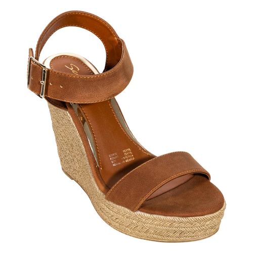 Sandalia con plataforma Senties Camel para dama 53-837