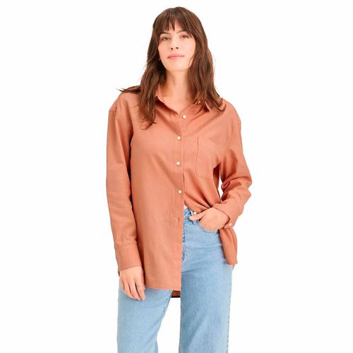 Blusa camisera Dockers naranja para dama a8851-0006