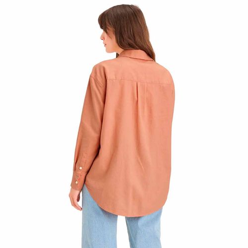 Blusa camisera Dockers naranja para dama a8851-0006