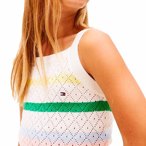 Blusa Tommy Hilfiger blanco para jovencita kg0kg08466-z00