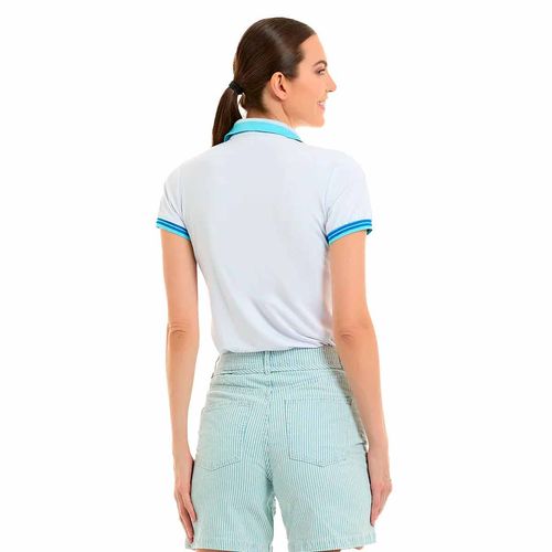 Playera tipo polo Porto Blanco blanco para dama dpe-2318