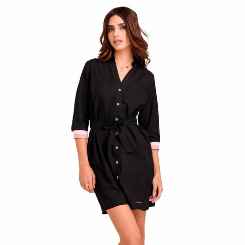 Vestido Porto Blanco negro para dama dve-2549